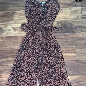 Brown Cheetah print jumpsuit
